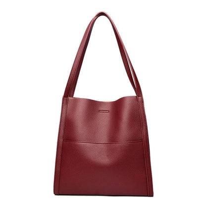 Simple Leather Shoulder Bag