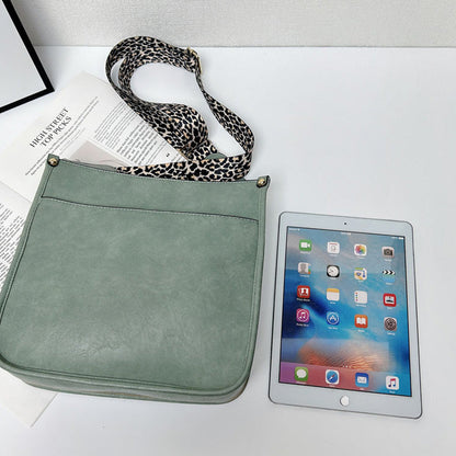 Nellie's| Leather Shoulder Bag with Colorful Strap