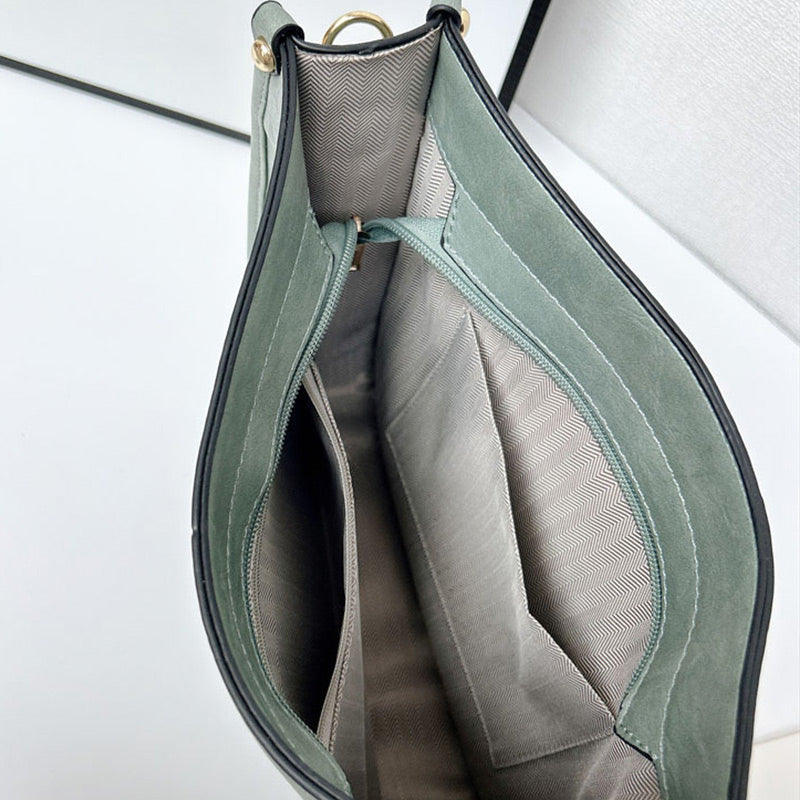 Nellie's| Leather Shoulder Bag with Colorful Strap