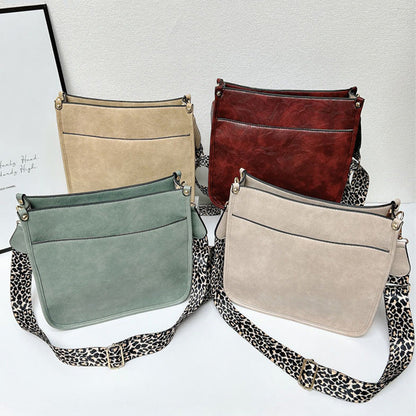 Nellie's| Leather Shoulder Bag with Colorful Strap